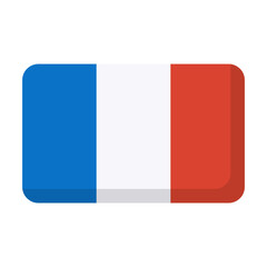Fototapeta premium Modern French flag icon. France. Vector.