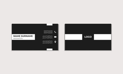  Modern creative business card and name card, simple clean template vector design, layout in rectangle size. Yellow and black business card design. Modern business card template black colours.