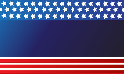 american USA flag style, stars and stripes, united states of america on blue background