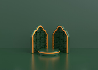 3D Islamic Ramadan Podium for product showcase