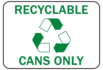  Recycle sign and labels metal, cans, aluminum  recycling