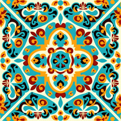 Modern pattern with Kazakh folk ornament - generated by Generative AI

