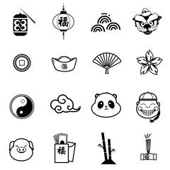 Icons about China or Asia