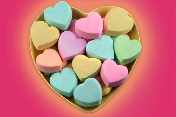 Blank Candy Hearts, Valentine's Day, Heart-Shaped Candy