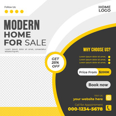 Real estate social media post bundle design, modern Real Estate social media post Template, Real estate social media post web banner template design	