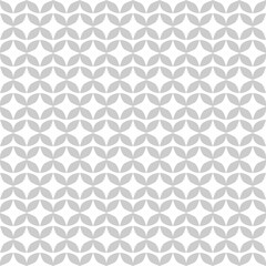 Light gray mod quatrefoil vector seamless pattern background. Gray and white Moroccan lattice print. repeating pattern tile included.