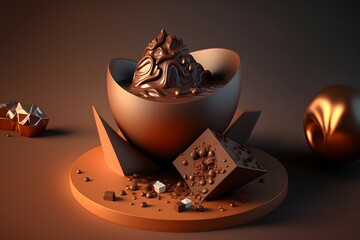 Delicious chocolate sweety dessert