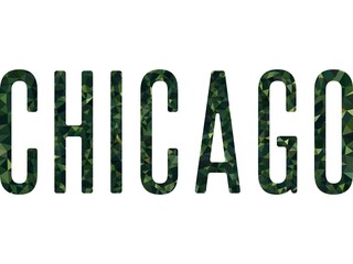 Chicago caligraphic typographic poster. T-shirt tourism Design. Template for poster, print, banner, flyer. Concept for print production. 