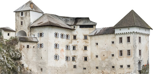 Isolated PNG cutout of a medieval building on a transparent background, ideal for photobashing, matte-painting, concept art © NomadPhotoReference
