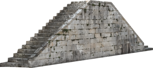 Isolated PNG cutout of French medieval stairs on a transparent background, ideal for photobashing, matte-painting, concept art
