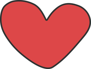 red heart, heart icon.