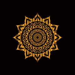 Luxury Golden Mandala Background Transparent Image