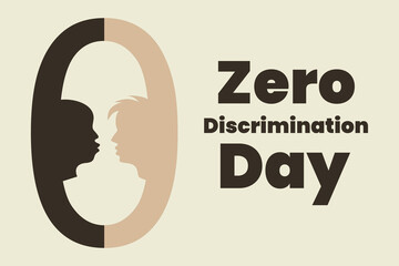 Illustration vector graphic of zero discrimination day - obrazy, fototapety, plakaty