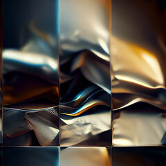 Seamless Foil Tile Background - Generative Ai