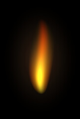 flame from a candle or match