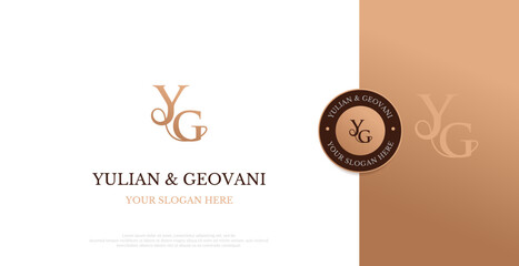 Wedding Logo Initial YG Logo Design Vector