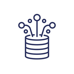 data sources line icon on white