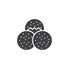 Sesame balls glyph icon. linear style sign for mobile concept and web design. Chinese fried sesame balls glyph vector icon.