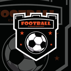 Vector football soccer logo background