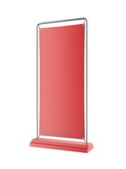 Blank Step and Repeat Telescoping Backdrop Banner. 3d render illustration.