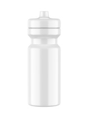 Blank Sport sipper bottles for water isolated mock up and template design. 3d render illustration.