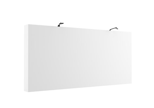 Trade show booth 3d blank white template, illustration.