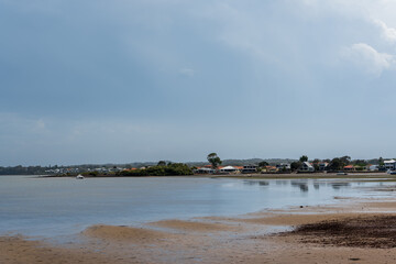 View across the bay at low tide. Victoria Point, Queensland, Australia. 