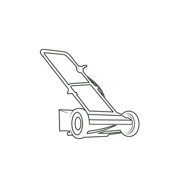 recommend clip art: lawn mower line art logo