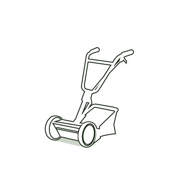 recommend clip art: lawn mower line art logo