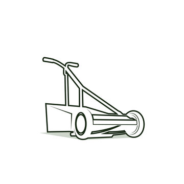 recommend clip art: lawn mower line art logo