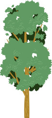 decoration side view tree illustration.