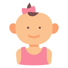 Fototapeta premium baby girl illustration