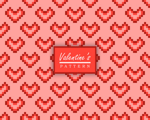 Obraz na płótnie Canvas valentines heart red and peach seamless pattern design wallpaper, valentines special for love one seamless pattern background