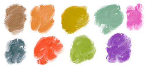 油絵　丸　素材