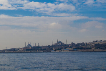 Obraz premium view of the bosphorus strait