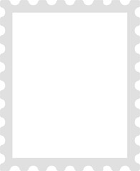 postage stamp frame PNG realistic post stamp with shadow Blank Postage Stamp on transparent background
