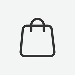 Bag vector icon. Black shopping bag icon. Shopping card, bag linear icon, vector illustration. 