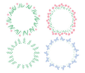 Spring flower frame. Wildflowers bouquet. Happy womans day. Happy Mothers day. 8 march. Easter spring wildflowers hand drawn vector illustration