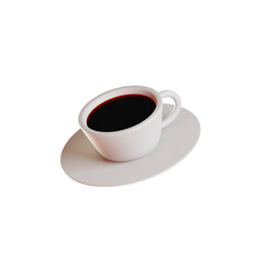 Cup of Coffee 3D Illustration