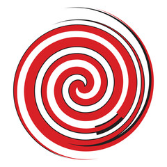 Circular red spin icon vector illustration 