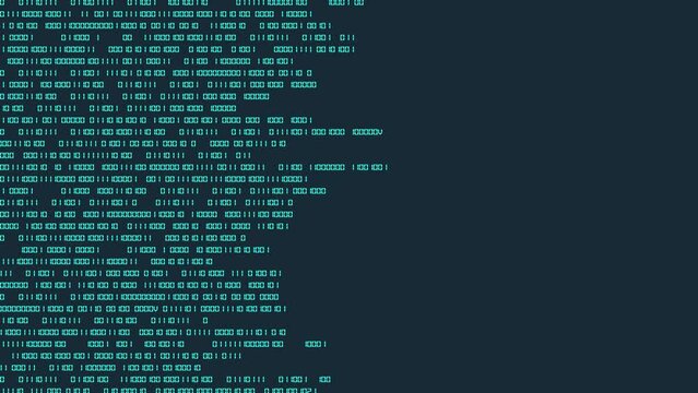 Filmato. Illustrazione 3D. Sfondo mondo digitale. Sequenza di zero e uno concetto di connessione globale tra persone, social network, e dispositivi informatici.