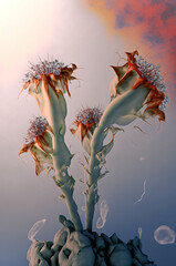 Fototapeta premium Doomsday abstract fractal floral concept design wallpaper