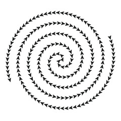 Circular arrows moving vector illustration 