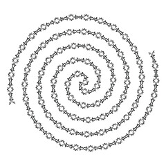 Circular leaves flower pattern vector illustration 