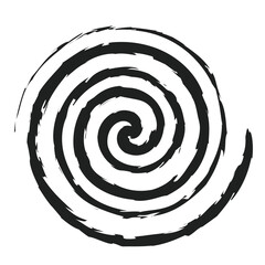 Fototapeta premium Cicular brush stroke vector illustration 