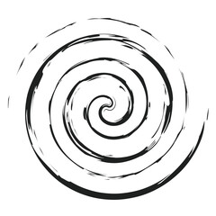 Cicular brush stroke vector illustration 