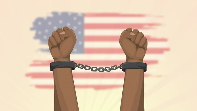 Claiming Liberty Breaking Handcuffs on National Freedom Day