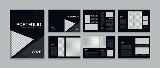 Architecture and interior portfolio layout design, a4 standard size print ready brochure template. 
Architecture portfolio design, a4 size brochure design for interior.