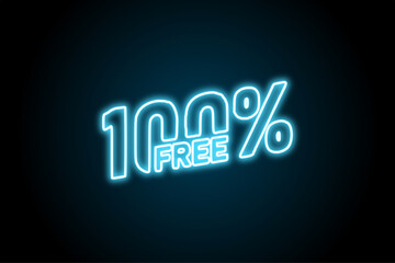 Neon glowing sale tag discount free
