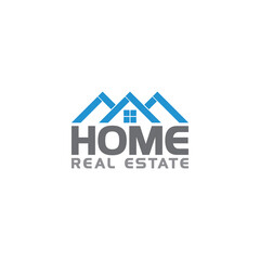 Real estate logo. Creative logo for a company selling or renting real estate isolated on white background
